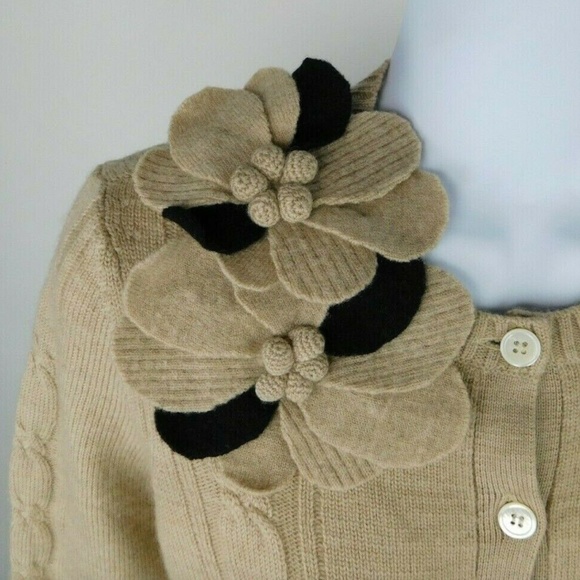 J. McLaughlin Merino Cable Knit Brooch Sweater - Picture 4 of 5